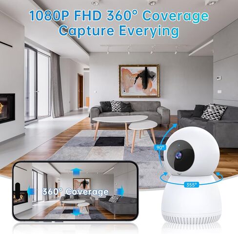 NoahTec Smart Baby Camera and Audio 1080p HD with Night Vision, Wide Angle View, Motion Detection Notifications in Kuwait