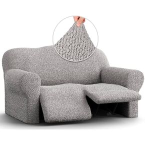 PAULATO BY GA.I.CO. Recliner Cover - Recliner Chair Cover - Recliner Slipcover - Cotton Fabric Slipcover - 1-Piece Form Fit Stretch Stylish Furniture Protector - Mille Righe - Cream (Recliner Cover)