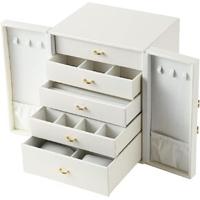 CASEGRACE Jewelry Box Organizer for Women 5 Layer Drawers with Double Door Design Large Jewellery Box Display Storage for Rings Earrings Necklaces Bracelets in Kuwait