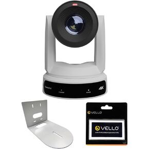 كاميرا PTZOptics Link 4K SDI/HDMI/USB/IP PTZ مع تكبير بصري 30x (أبيض) حزمة مع HuddleCamHD (أبيض) HCM-1 دعامة تثبيت صغيرة على الحائط ومناديل تنظيف الشاشة المضادة للكهرباء الساكنة in Saudi Arabia