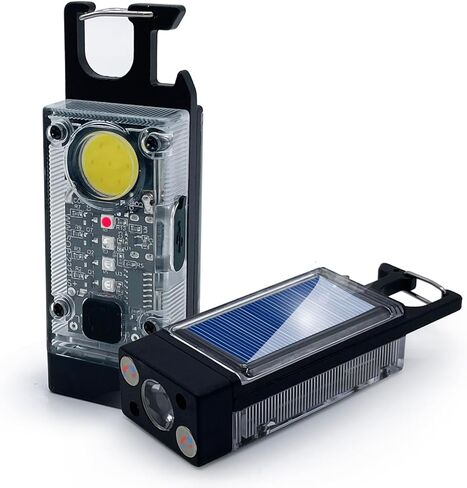 فانت. لوكس مصباح يدوي صغير 900 لومن اي دي سي مع مغناطيس، مصباح LED احمر يعمل بالطاقة الشمسية قابل لاعادة الشحن للتخييم والمشي لمسافات طويلة - عبوة من قطعتين in Kuwait