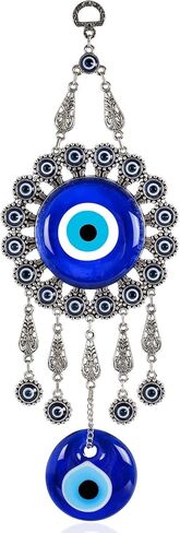 BCS X-Large Evil Eye Wall Decor 6.7'' Metal - Glass Turkish Greek Nazar Amulet Good Luck & Protection Charm - Handmade Hanging Ornament for Home,Office, Door - Ojo Turco in Kuwait