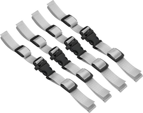 PATIKIL Backpack Belt Strap, 4 Pack Nylon Webbing Adjustable Replacement Waist Strap with Quick-Release Buckle for Pack Backpack Luggage Bags, Black in Saudi Arabia