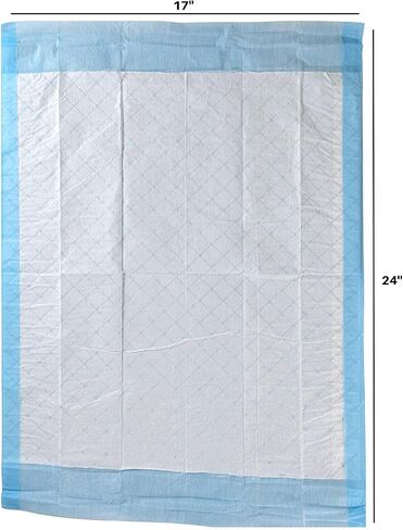 وسادات داخلية للاستعمال مرة واحدة من فاكلي مقاس 43.18 سم × 60.96 سم (25 عبوة) - وسائد للسرير والكراسي ماصة للماء للبالغين والأطفال، وسادات تغيير للاستعمال مرة واحدة in Kuwait