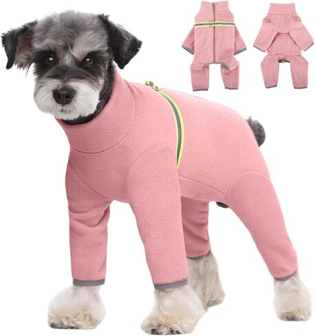 BRKURLEG معطف شتوي للكلاب بأربعة أرجل وسترة شتوية عاكسة للكلاب معاطف الطقس البارد، معطف دافئ للكلاب بأكمام طويلة للكلاب المتوسطة الصغيرة أرجواني XXL in Kuwait