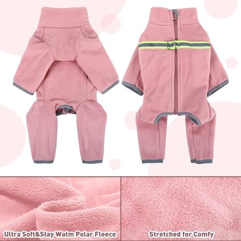 BRKURLEG معطف شتوي للكلاب بأربعة أرجل وسترة شتوية عاكسة للكلاب معاطف الطقس البارد، معطف دافئ للكلاب بأكمام طويلة للكلاب المتوسطة الصغيرة أرجواني XXL in Kuwait