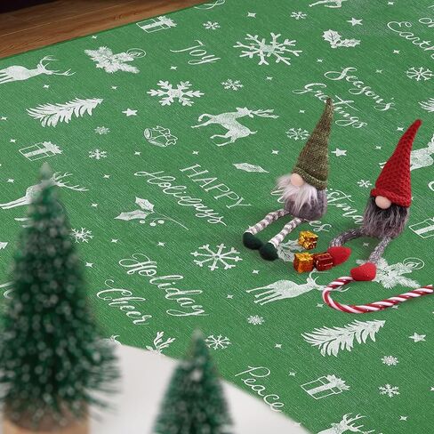 سجادة ROYHOME طويلة للممرات، سجادة عداء مزخرفة على شكل ندفة الثلج لعيد الميلاد، سجادة عداء للمطبخ غير قابلة للانزلاق، عداء داخلي لعيد الميلاد لمدخل غرفة المعيشة وغرفة النوم، أحمر 2 × 6 بوصة in Kuwait