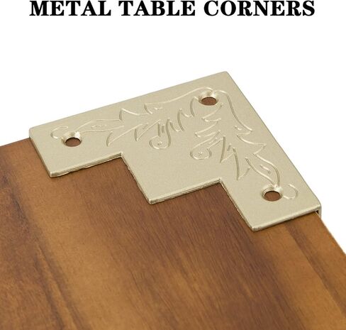 4 قطع من واقيات زوايا الصناديق المعدنية المزخرفة، 3.25 انش × 3.25 انش، واقيات زوايا الصناديق الخشبية، دعامات حواف الاثاث، دعامة ركن ديكور لباب الحظيرة مع برغي in Kuwait