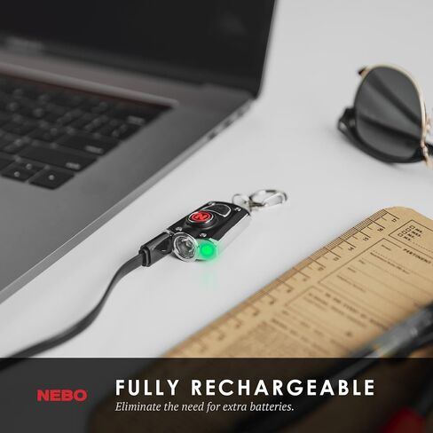 NEBO Mycro مصباح سلسلة مفاتيح LED قابل لإعادة الشحن | يتميز مصباح حلقة المفاتيح بـ 6 أوضاع إضاءة، in Kuwait