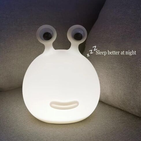 PTAEXCEL Slug Night Light، 1/2pc Dont Bug Slug Light، LED محمول USB قابل لإعادة الشحن لطيف مصابيح ليلية لطيفة على شكل حيوانات مع مستشعر مؤقت يعمل باللمس، ضوء ليلي من السيليكون للأطفال هدية عيد الميلاد (1 قطعة) in Kuwait