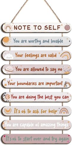 9 قطع من فاجافيلا ملاحظة إلى تذكيرات الصحة العقلية الذاتية، ديكور المكتب، فن ملهم، مشاعر علم النفس، اقتباسات إيجابية، ديكور جداري فني، لافتة معلقة، ديكور مكتبي-13 in Kuwait