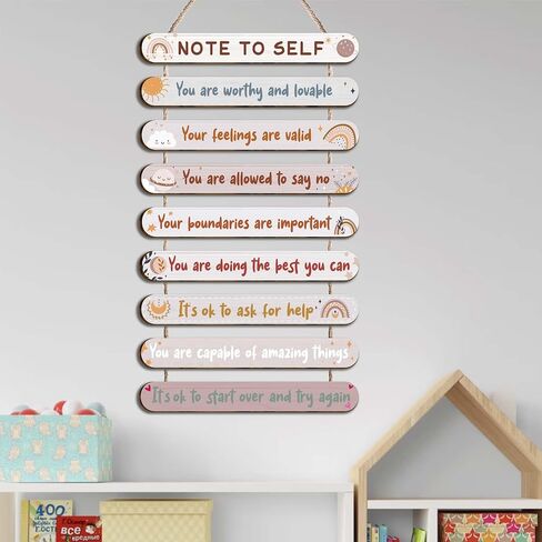 9 قطع من فاجافيلا ملاحظة إلى تذكيرات الصحة العقلية الذاتية، ديكور المكتب، فن ملهم، مشاعر علم النفس، اقتباسات إيجابية، ديكور جداري فني، لافتة معلقة، ديكور مكتبي-13 in Kuwait