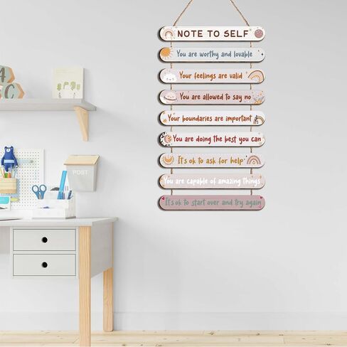 9 قطع من فاجافيلا ملاحظة إلى تذكيرات الصحة العقلية الذاتية، ديكور المكتب، فن ملهم، مشاعر علم النفس، اقتباسات إيجابية، ديكور جداري فني، لافتة معلقة، ديكور مكتبي-13 in Kuwait