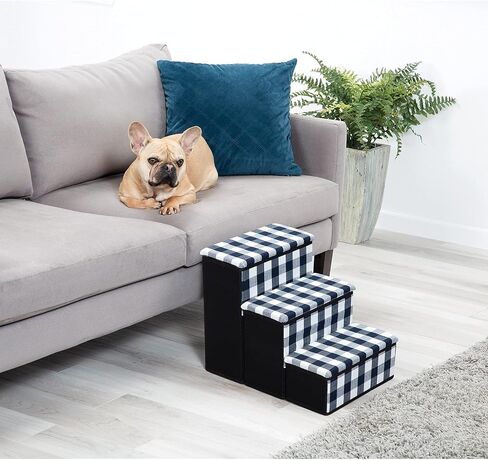 E.P.C. Deluxe Fold Away 3 Step Pet Stairs with Storage in Saudi Arabia