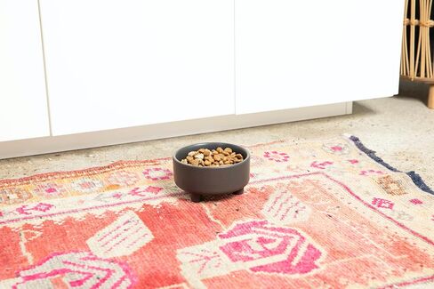Waggo Uplift Ceramic Dog Bowl for Small Medium and Large Breeds - Heavyweight and Durable Pet Food and Water Dish Crock, Dishwasher Safe, Modern, Elevated Feeder (Small, Black) in Saudi Arabia