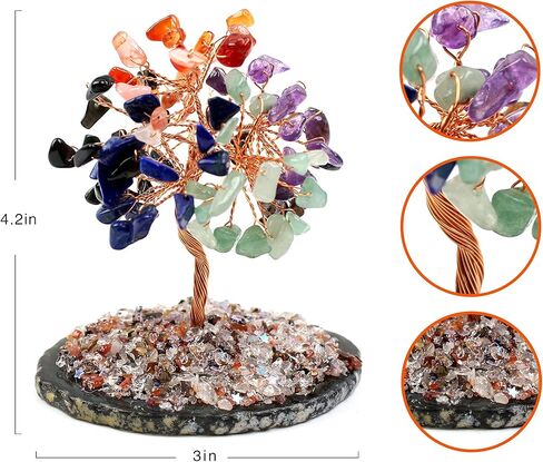 مجموعة الشفاء من حجر الشاكرا والكريستال من vuUUuv للتأمل، وتوازن الشاكرا أو الطقوس، والسيلينيت مع طاقة الشفاء التنظيفية (7 قطع + قطعتين) in Kuwait