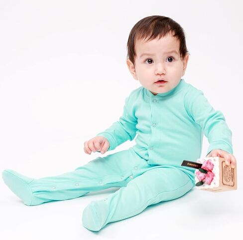 HahaNice Newborn Baby Footed Snap-Up Rompers 100% Cotton One-Piece Coverall in Kuwait