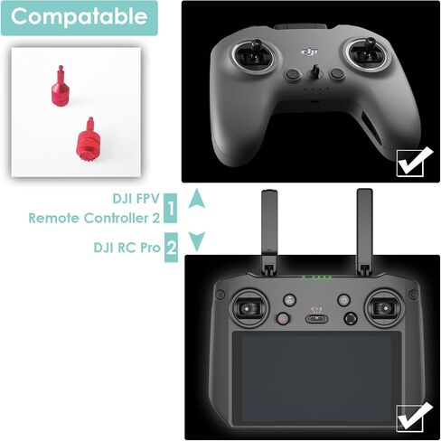 CAPART Aluminum Controller Sticks for DJI FPV RC 2 and DJI RC Pro Controller, Joysticks Replacement Thumb Rocker (Black) in Saudi Arabia