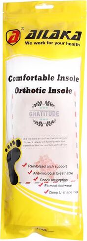 نعال التهاب اللفافة الأخمصية من Ailaka للرجال والنساء، حشوات تقويم العظام لدعم القوس العالي للأقدام المسطحة والتهاب المفاصل وآلام الكعب والتهاب الأوتار العرقوب، ونعال بديلة لتخفيف آلام القدم in Kuwait