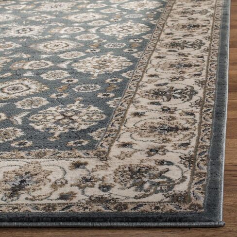 سجادة SAFAVIEH Lyndhurst Collection - 2'3" x 8'، رمادي وكريمي، تصميم شرقي تقليدي، لا يتساقط ويسهل العناية به، مثالي للمناطق ذات الحركة العالية في غرفة المعيشة وغرفة النوم (LNH332G) in Saudi Arabia