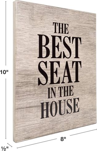 EXCELLO GLOBAL PRODUCTS Wooden Bathroom Humor Signs : Decor for Home, Restaurant, or Business - 8x10 Inches - Ready to Hang - White - (Pack of 4, Assortment 1) in Saudi Arabia