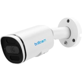 كاميرا Brillcam PoE، كاميرا IP بدقة 6 ميجابكسل، رؤية ليلية 100 قدم، كاميرا أمان خارجية، عدسة 2.8 مم، مقاومة للطقس IP67، فتحة ميكروفون/SD مدمجة، بطاقة SD سعة 128 جيجابايت (غير متضمنة)، اكتشاف الإنسان/الحركة in Kuwait