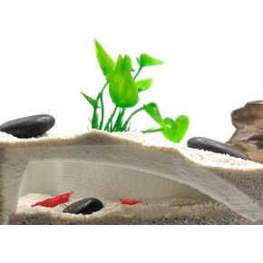 كهف نفق حوض السمك الطبيعي CTWPets | كهف الروبيان هايد (بني فاتح)