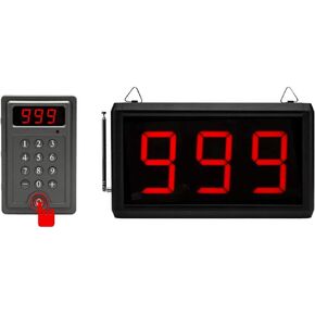 Take a Number System, Indoor Wireless Queue Calling Waiting Number System, 3 Digits Display, 1 Display&1 Keypad in Kuwait