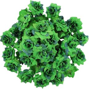 اولي رؤوس زهور ستابيليا صناعية لتزيين حفلات الزفاف، 50 قطعة (اخضر داكن) in Kuwait