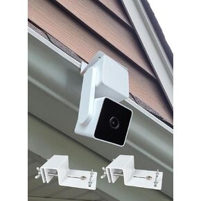 DIANMU Rustfree Gutter Mount لـ WYZE Cam Pan v3، Wyze Cam OG، Wyze Battery Cam Pro، Blink Outdoor 4 (الجيل الرابع)/(الجيل الثالث) الكاميرا (عبوتان، أبيض) - دعامات مزراب من سبائك الألومنيوم المقاومة للطقس - بدون حفر in Kuwait