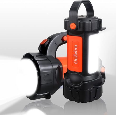 مصباح يدوي LED قابل لاعادة الشحن فائق السطوع 6000 لومن عالي الطاقة للتخييم والمشي لمسافات طويلة والصيد والعمل والمنزل in Kuwait