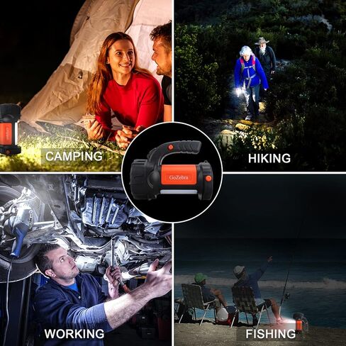 مصباح يدوي LED قابل لاعادة الشحن فائق السطوع 6000 لومن عالي الطاقة للتخييم والمشي لمسافات طويلة والصيد والعمل والمنزل in Kuwait