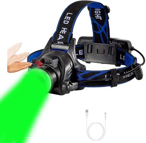 WINDFIRE Green Light Headlamp Rechargeable Zoomable Motion Sensor in Saudi Arabia