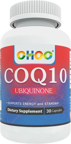 OHOO 200 مجم CoQ10، دعم الإنزيم المساعد Q10 لمكملات الطاقة، 30 كبسولة in Kuwait