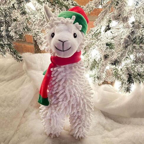 Snuggle Puppy Tender-Tuffs Easy Grab - Cute Plush Dog Toys - Stuffed Christmas Llama with Tough Puncture Resistant Squeaker in Kuwait