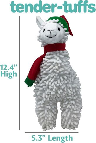 Snuggle Puppy Tender-Tuffs Easy Grab - Cute Plush Dog Toys - Stuffed Christmas Llama with Tough Puncture Resistant Squeaker in Kuwait