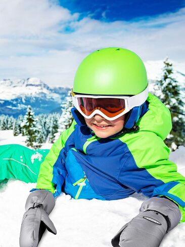 Hicarer 4 Pairs Kids Ski Mittens Toddler Waterproof Snow Gloves Winter Warm Snowboard Mittens for Cold Weather Outdoor in Saudi Arabia