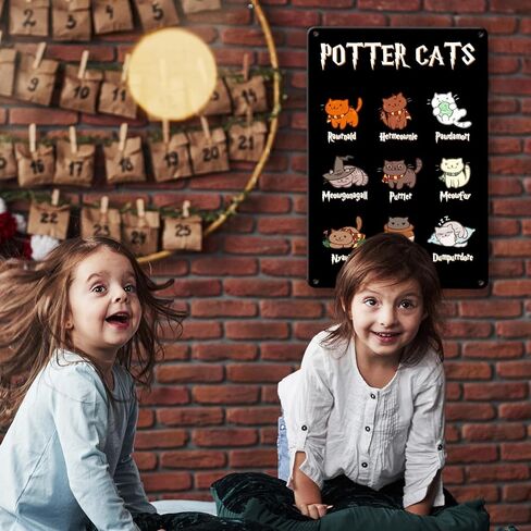 هدايا ملصق القطط من Yoqinsai لديكور الغرفة، ملصق من القصدير المعدني بوتر هدايا للنساء، هدايا لمحبي القطط| 8 × 12 بوصة، لافتة معدنية من القصدير in Kuwait