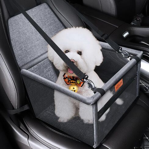 Alfheim Dog Car Booster Seat Travel Carrier with Safety Leash and Buckle Breathable Washable Storage Pocket Dog Seat for Small Dog in Kuwait