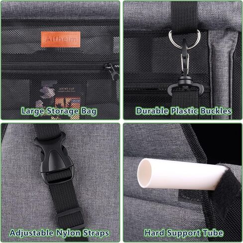 Alfheim Dog Car Booster Seat Travel Carrier with Safety Leash and Buckle Breathable Washable Storage Pocket Dog Seat for Small Dog in Kuwait
