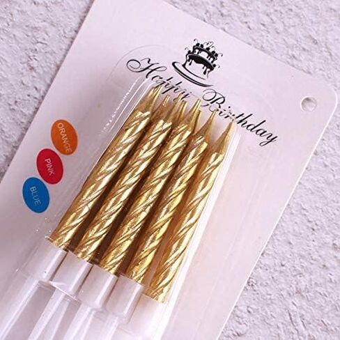 QQYL Gold Silver 1st 2nd 4th 18th 21st 25th 30th 40th 50th 60th 65th 70 85th 95th Happy Birthday Cake Topper Number Cake Candles Birthday Candles Decorating Kit Cake Banner Pop Sticks (Gold, Stick) in Saudi Arabia