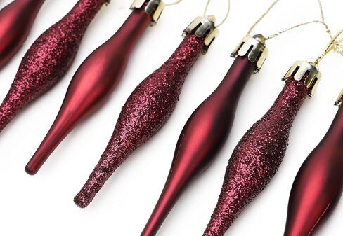 Christmas Concepts® Pack of 15-8.5cm Droplet Baubles - Matte & Glitter Design - Christmas Ornaments (Hot Pink) in Saudi Arabia