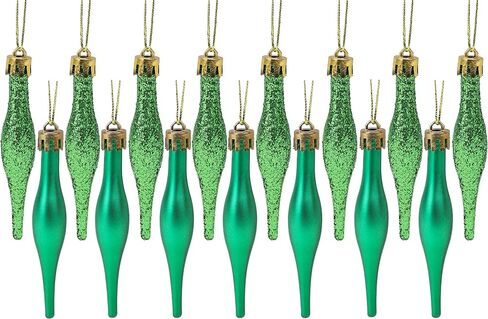 Christmas Concepts® Pack of 15-8.5cm Droplet Baubles - Matte & Glitter Design - Christmas Ornaments (Hot Pink) in Saudi Arabia