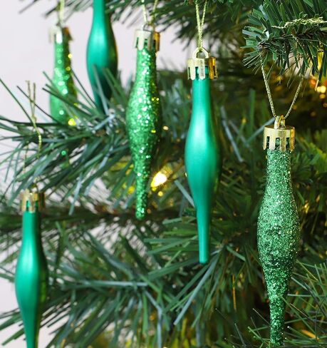 Christmas Concepts® Pack of 15-8.5cm Droplet Baubles - Matte & Glitter Design - Christmas Ornaments (Hot Pink) in Saudi Arabia