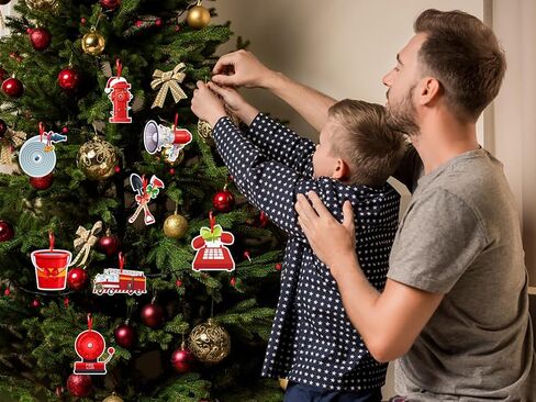 D24TIME بقرة عيد الميلاد ديكور معلق الحلي 12 قطعة خشبية مضحكة مزرعة بقرة الحيوان الحلي لشجرة عيد الميلاد زينة الاطفال بقرة ديكور لتخزين المواد مزرعة عيد الميلاد عطلة هدايا الحفلات in Kuwait