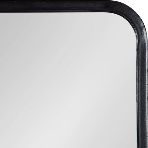 Kate and Laurel Gezella Vintage Wide Arched Mirror with Scalloped Frame for Wall Decor, 37x24, Black in Saudi Arabia