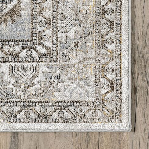 nuLOOM Alisha Traditional Perisan Machine Washable Area Rug, 5x8, Beige in Saudi Arabia