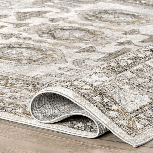 nuLOOM Alisha Traditional Perisan Machine Washable Area Rug, 5x8, Beige in Saudi Arabia