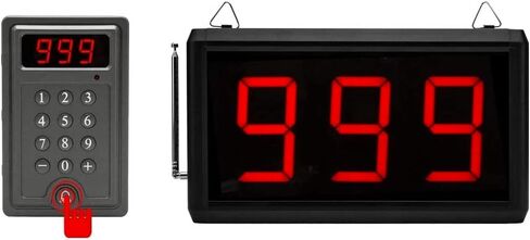 Take a Number System, Indoor Wireless Queue Calling Waiting Number System, 3 Digits Display, 1 Display&1 Keypad in Kuwait