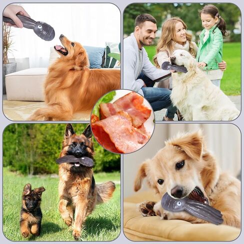 ألعاب مضغ للكلاب للمضغين العدوانيين: ألعاب للكلاب غير قابلة للتدمير للمضغين العدوانيين، بنكهة لحم الخنزير المقدد الحقيقي، ألعاب عظام الكلاب القوية المتينة للكلاب ذات السلالات المتوسطة والكبيرة in Kuwait